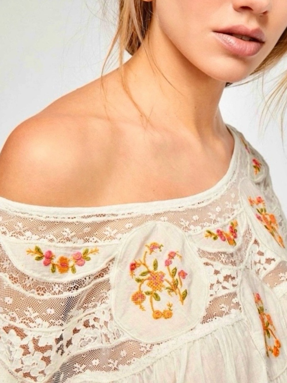 🌺🎉HP🎉🌺 NWT Free People Secret Garden Lace Blouse - Picture 3 of 14